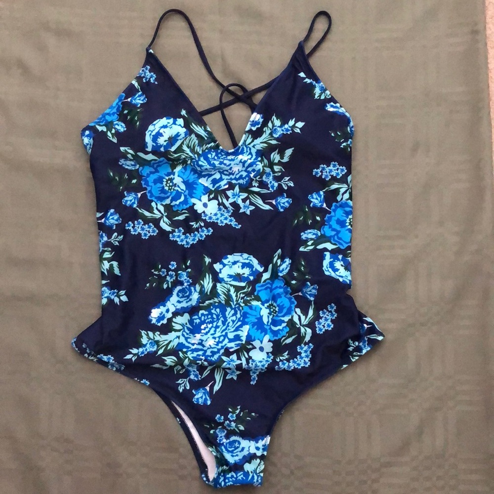 Floral One piece bathing suit